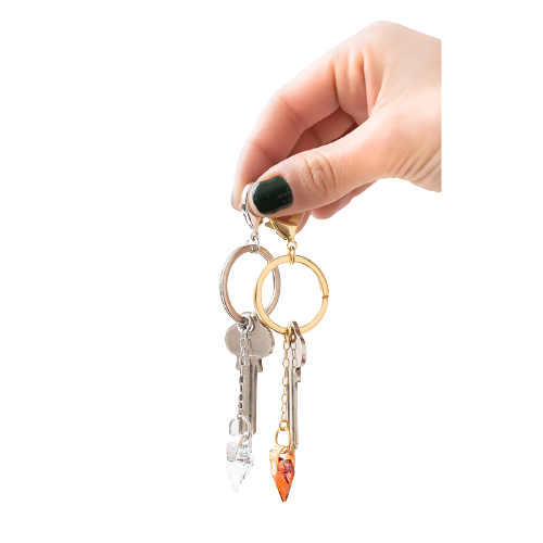 Sacred Heart Key Ring - Crystal