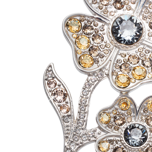 Floral Jewels Brooch/ Necklace - Night Shade