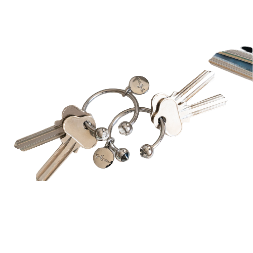 Unisex Circle Key Ring - Onyx