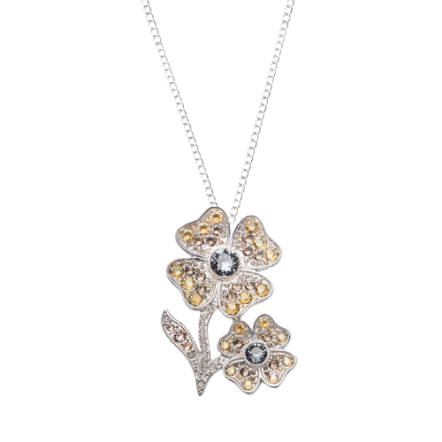 Floral Jewels Brooch/ Necklace - Night Shade
