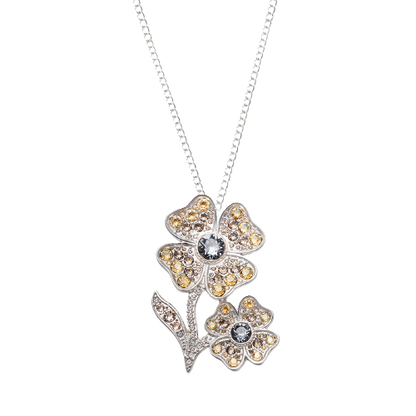 Floral Jewels Brooch/ Necklace - Night Shade