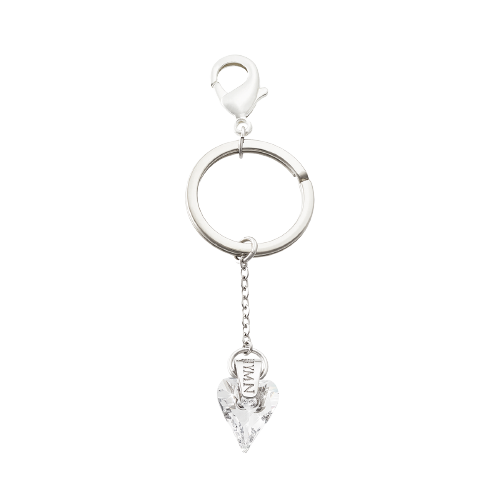 Sacred Heart Key Ring - Crystal